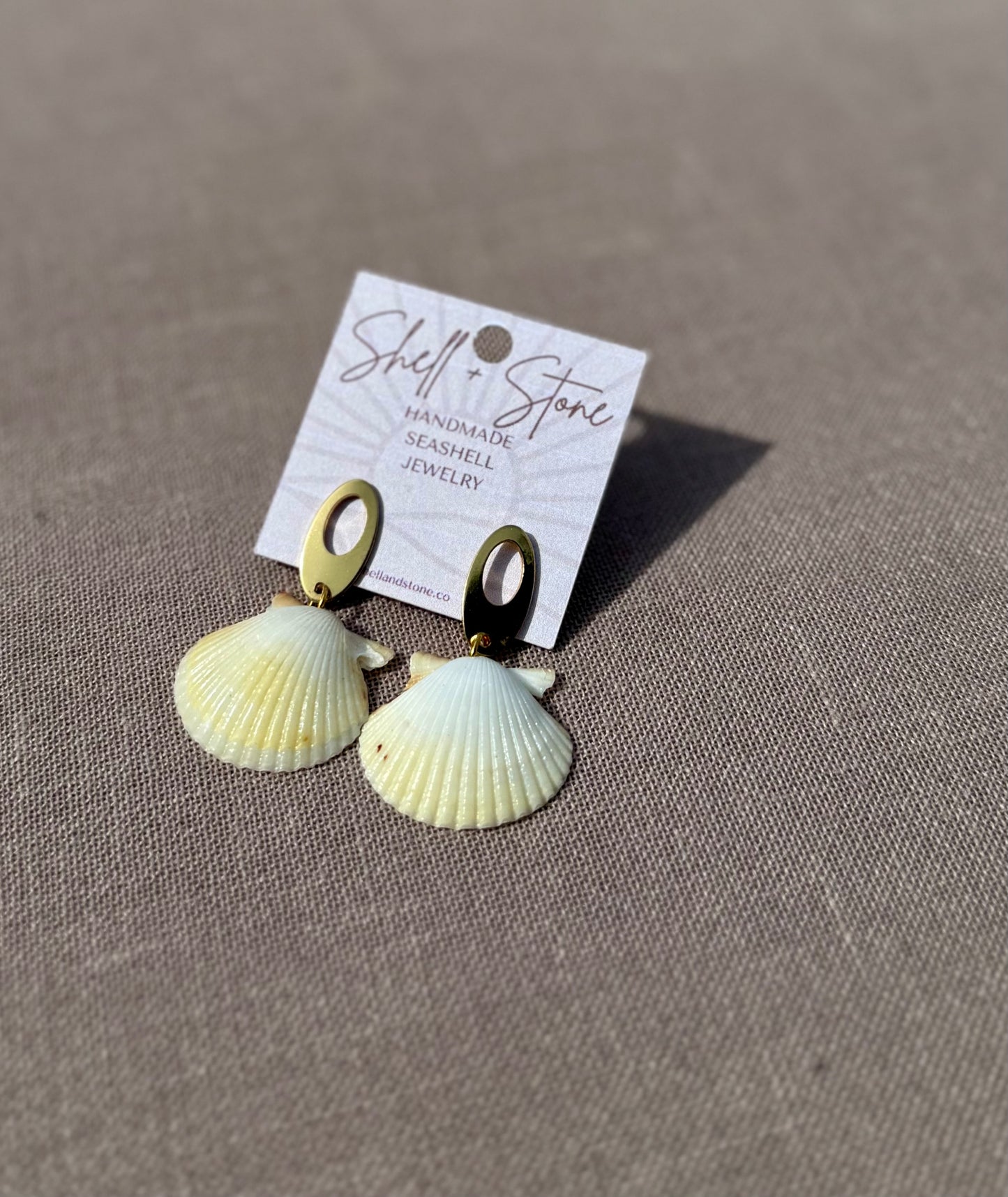 Coconut Glow Shell Earrings