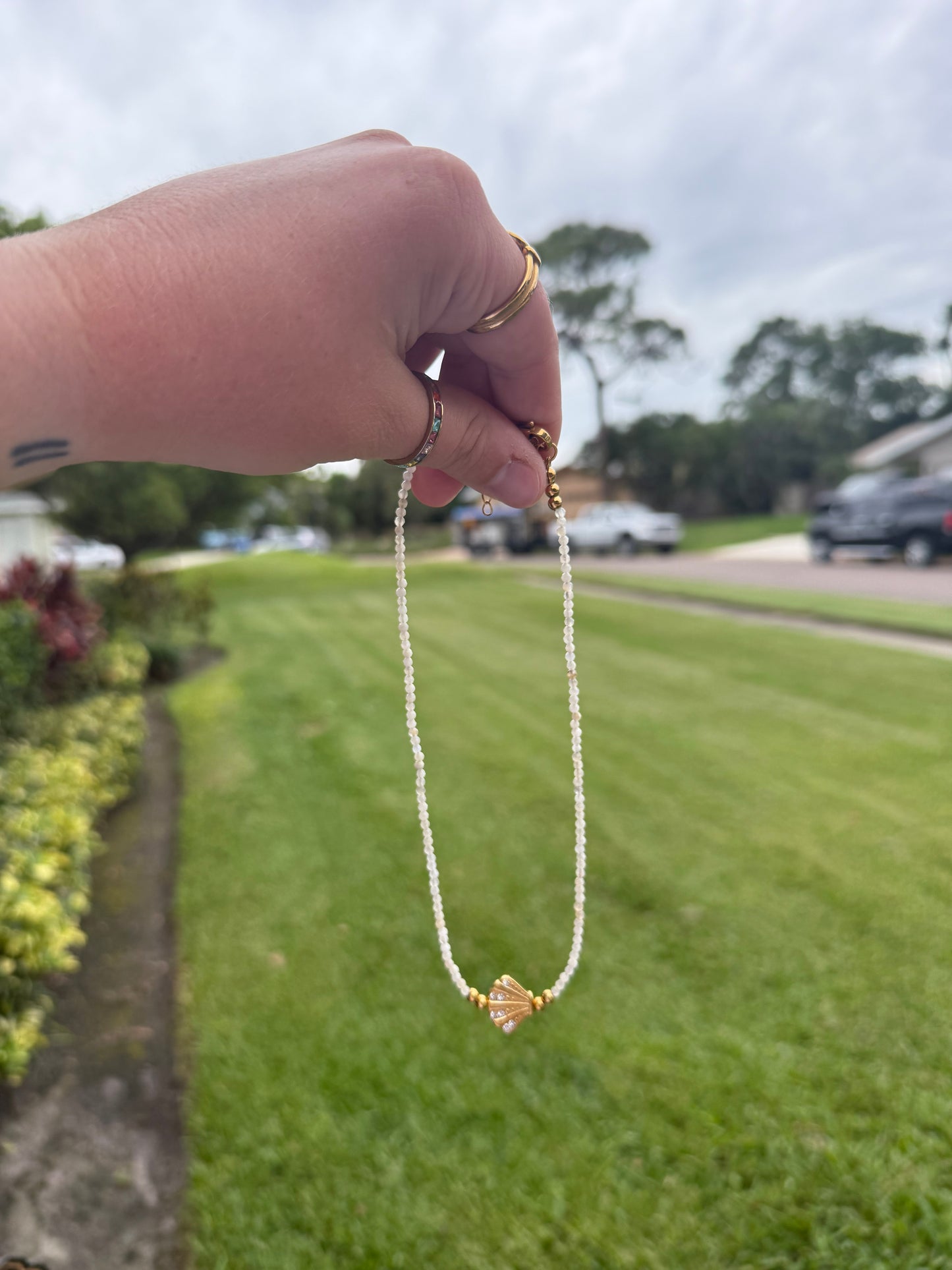 Ivana Coastal Quartz Beaded Necklace