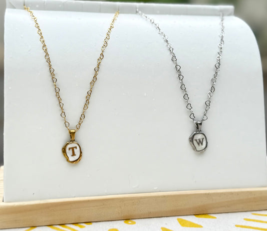 The Seaside Initial Necklace - Lover Chain Edition