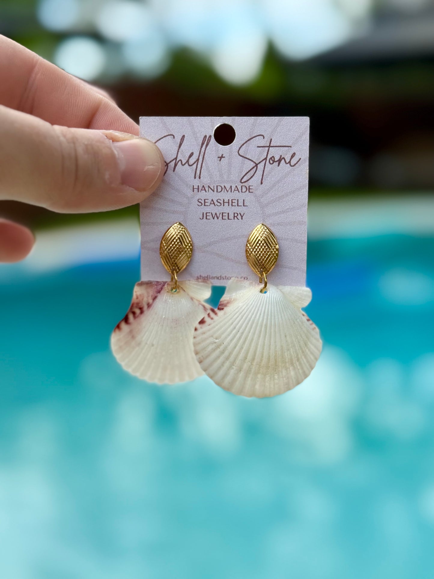 Ivory Scallop Studs
