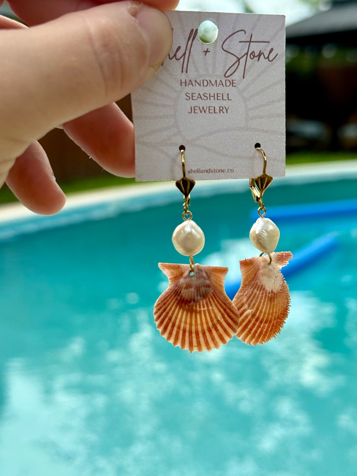 Ember Rough Scallop Hoops