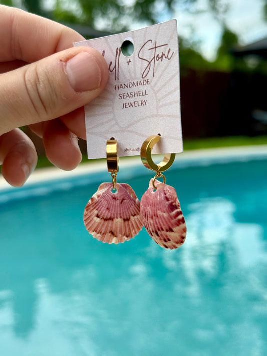 Sol Seashell Hoops