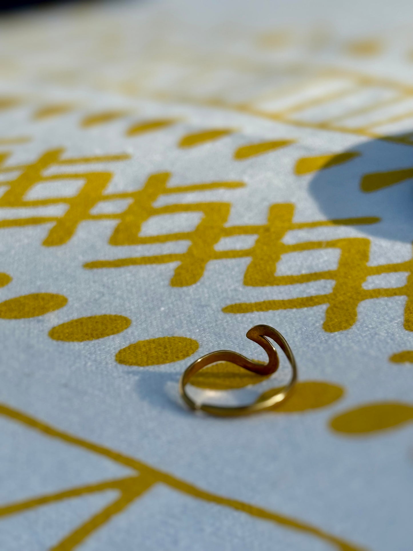Wave Ring in Silver + Gold