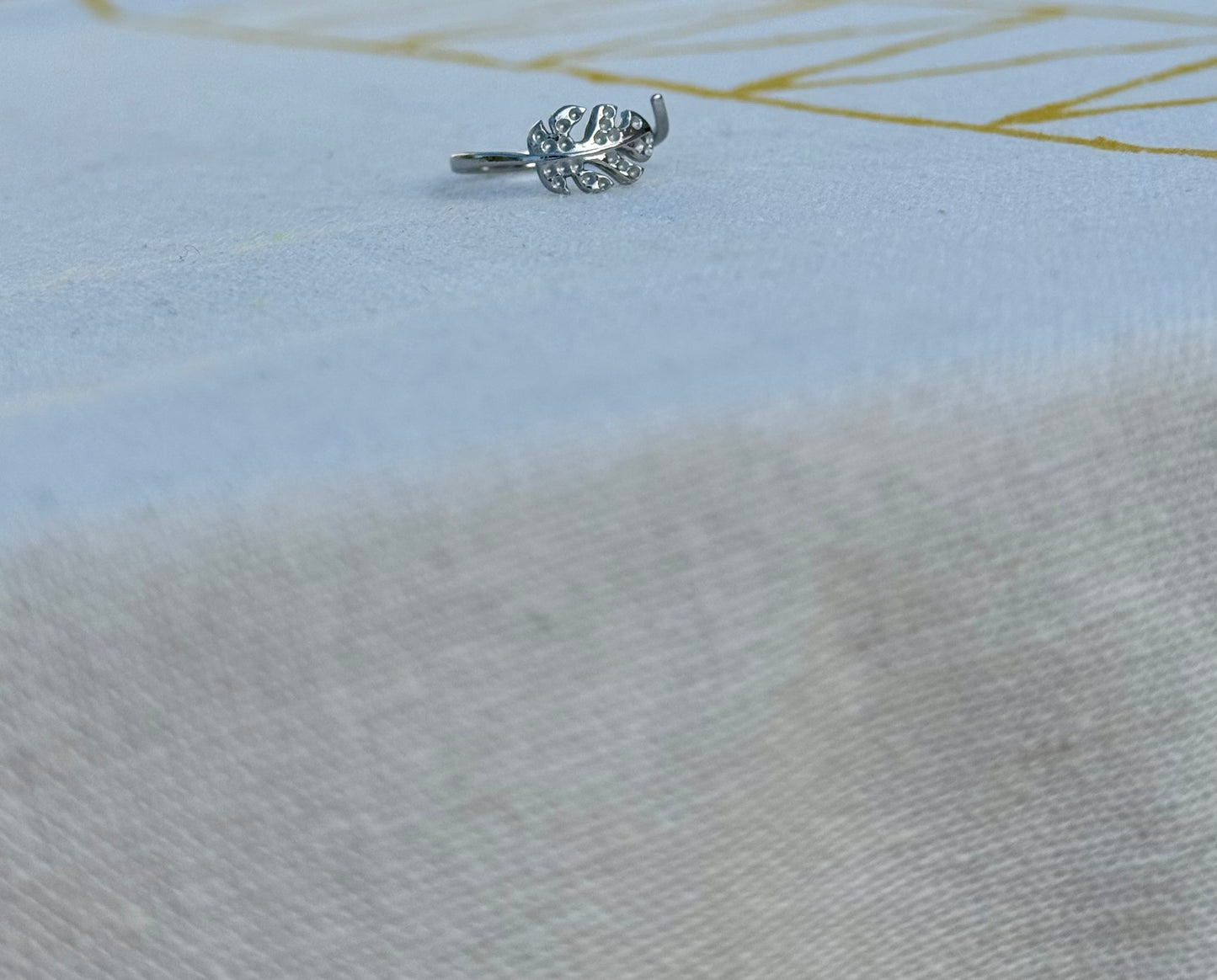 Palm Ring in Silver + Gold