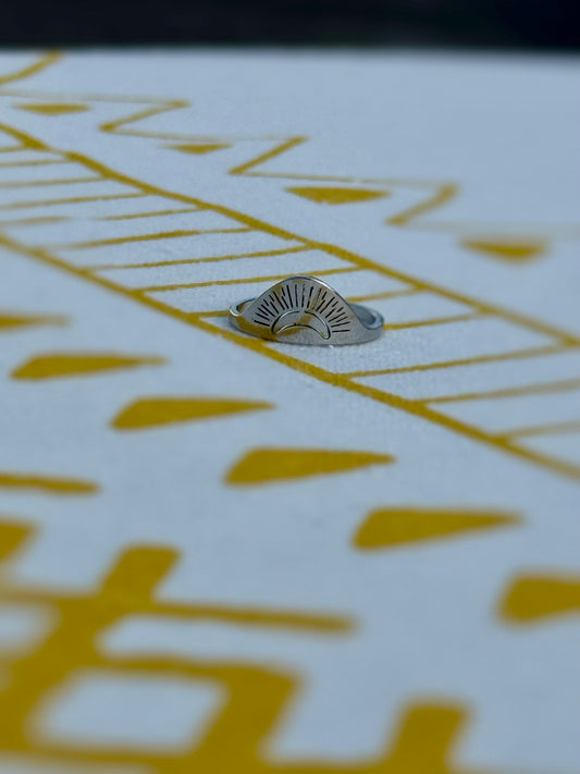 Sunrise Ring in Silver + Gold