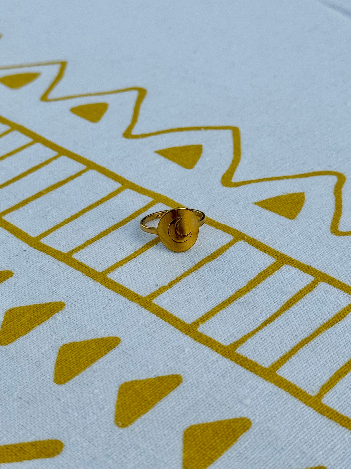 Luna Ring in Silver + Gold