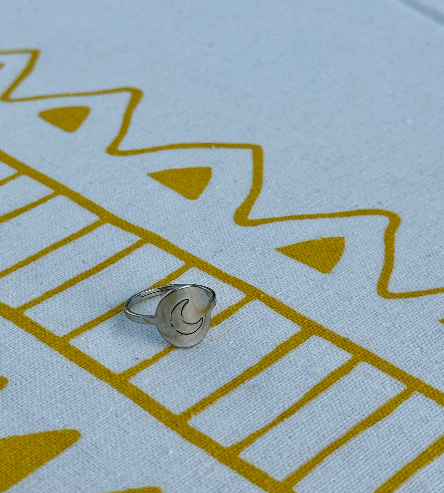 Luna Ring in Silver + Gold