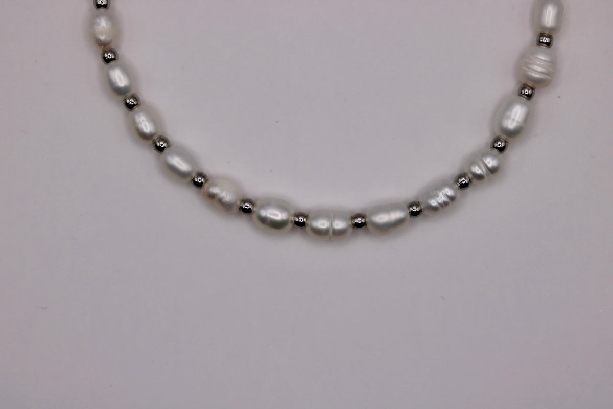 Pearlline Glow Bracelet in Silver + Gold