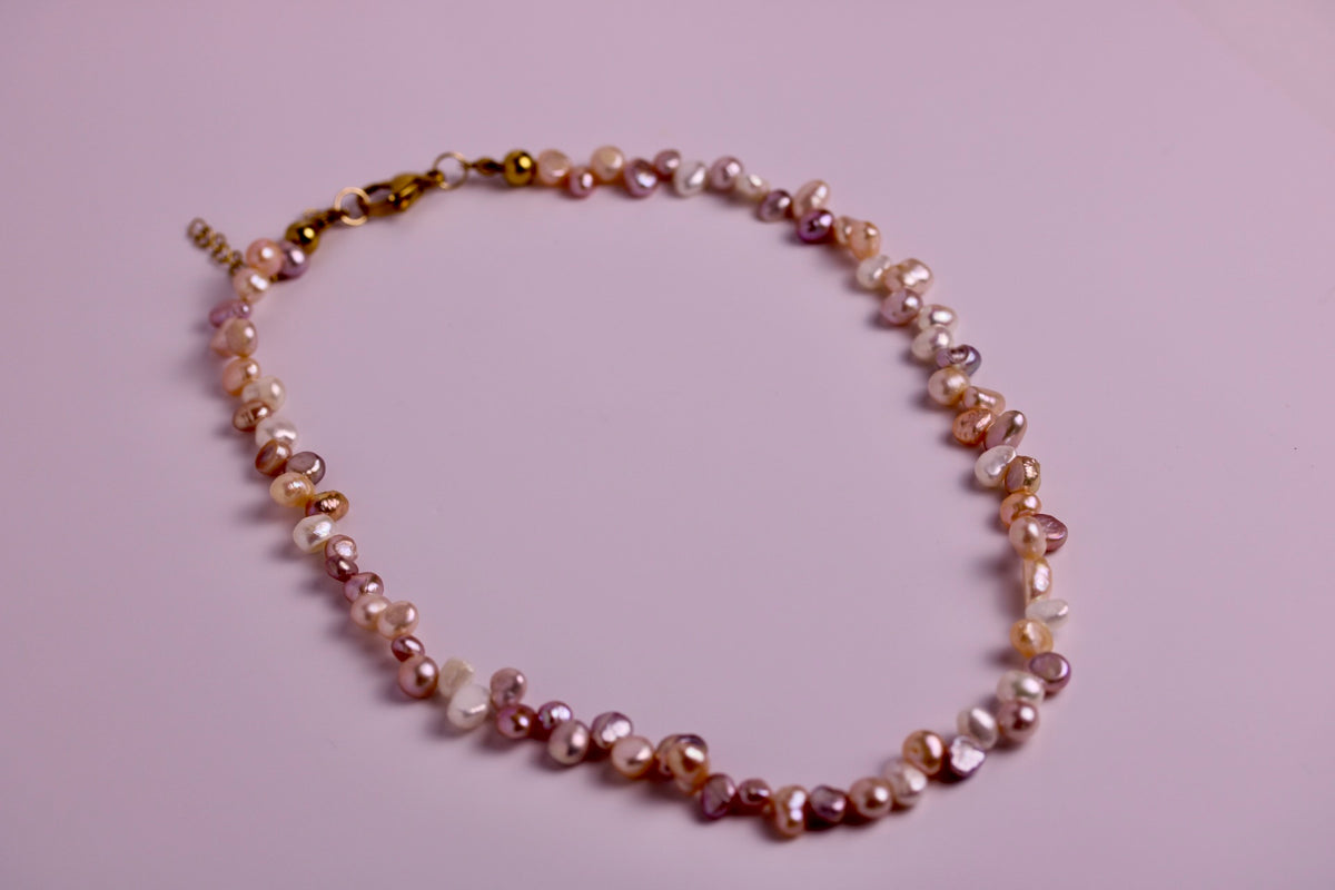 Asymmetrical Pearl Necklace