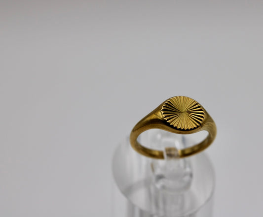 Sundial Ring in Silver + Gold