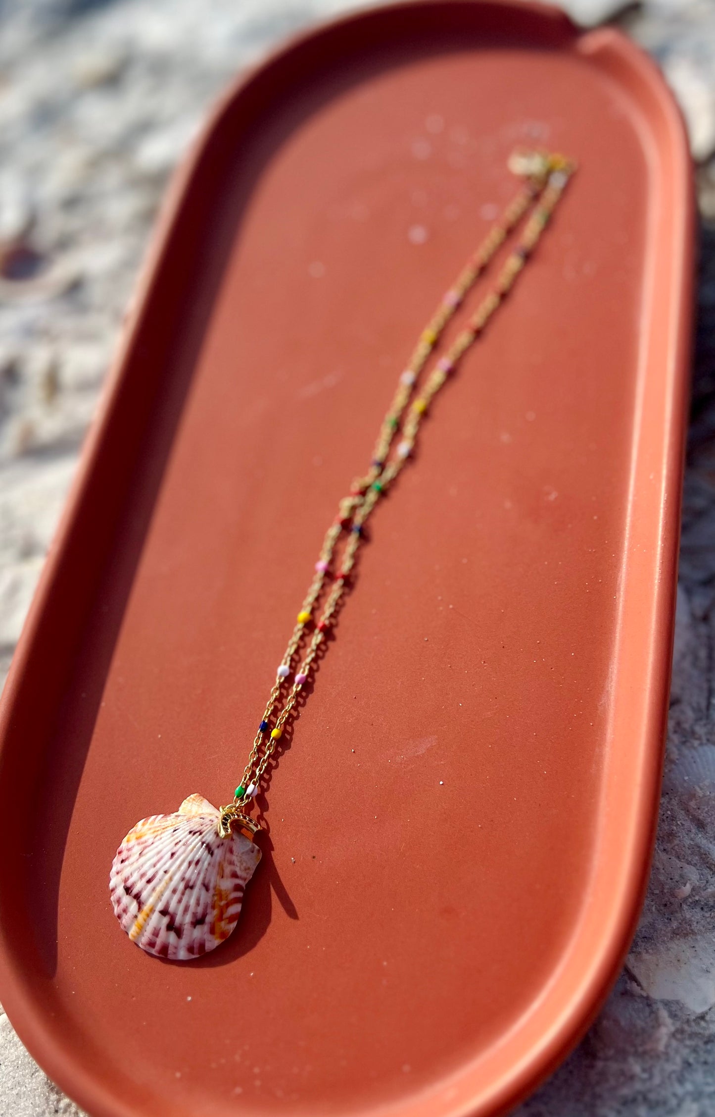Pride Sunburst Shell Necklace