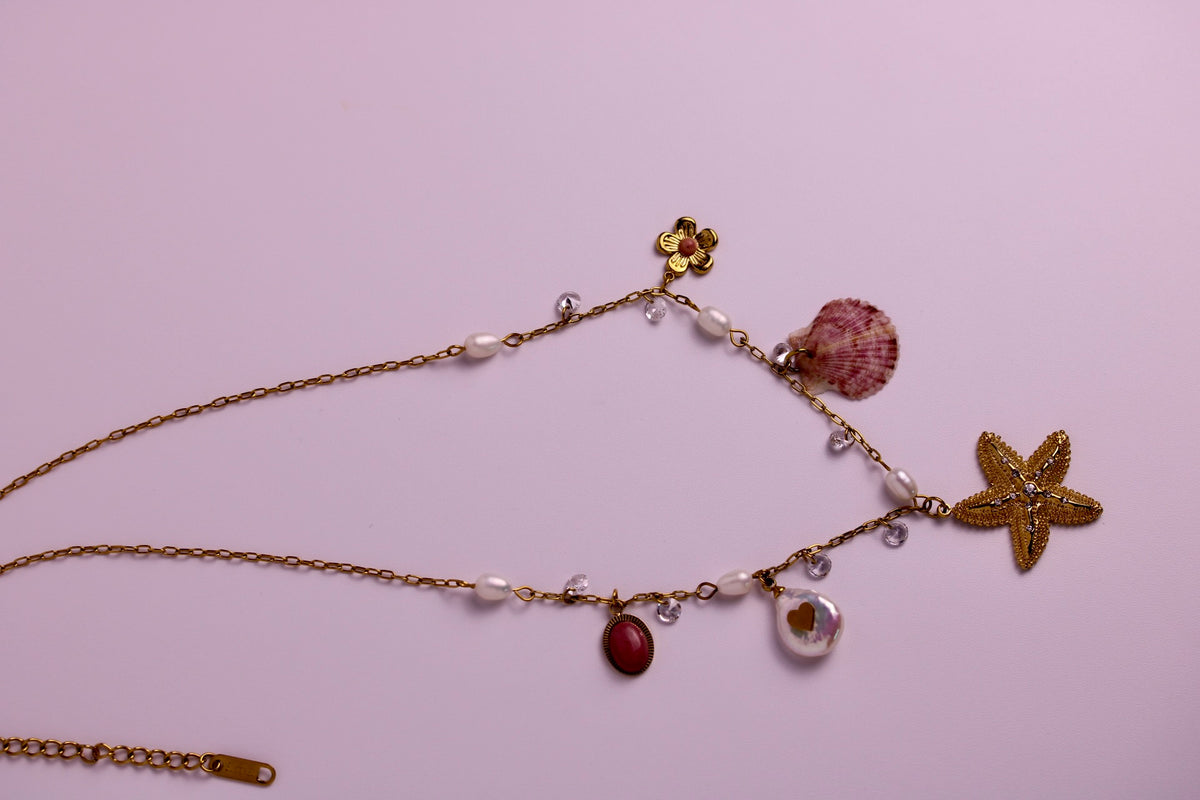 Sweetheart Seashell Charm Necklace