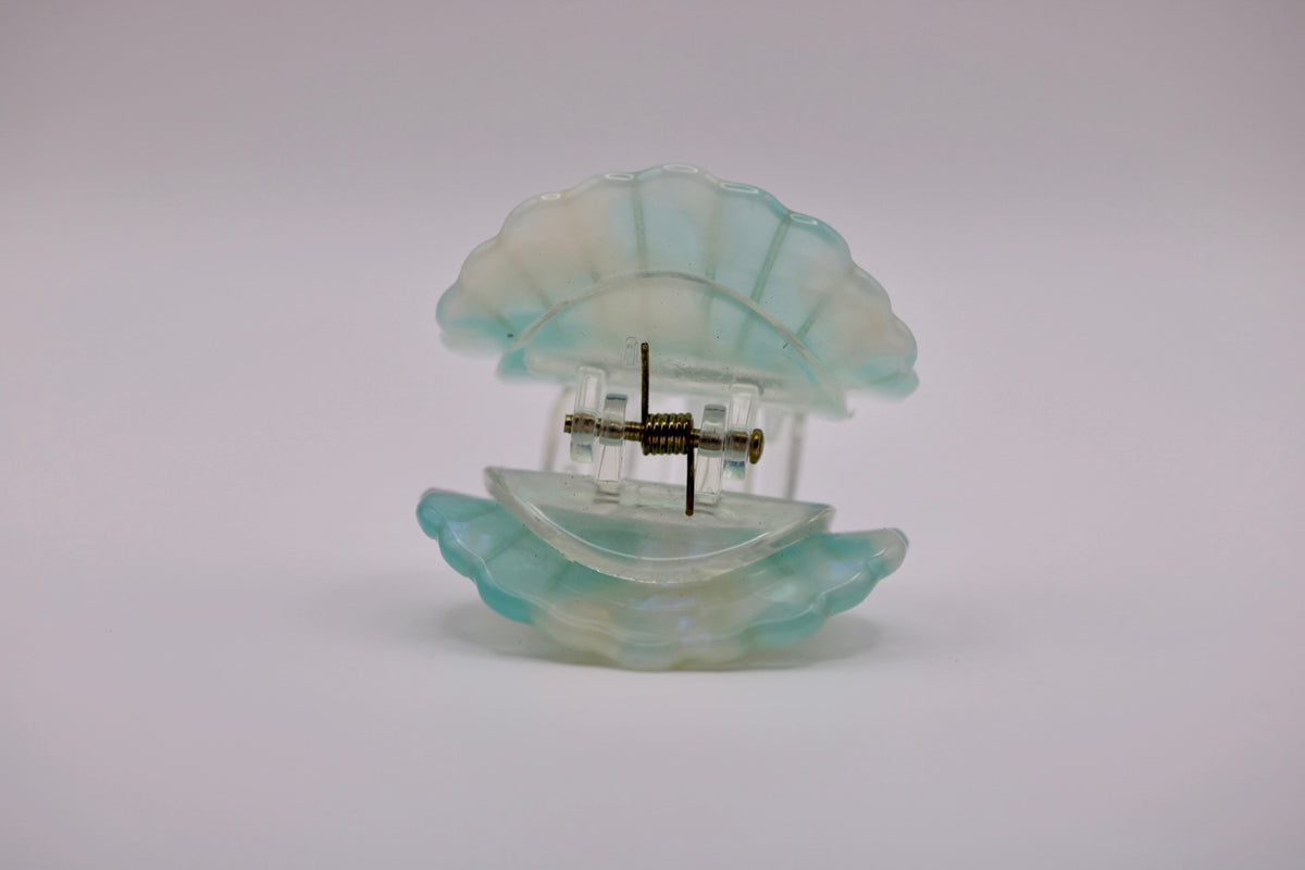 Sea Glass Scallop Hair Clip
