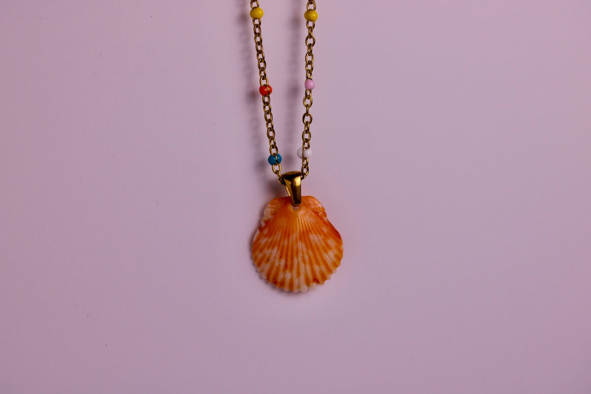 Coastal Sunrise Scallop Necklace