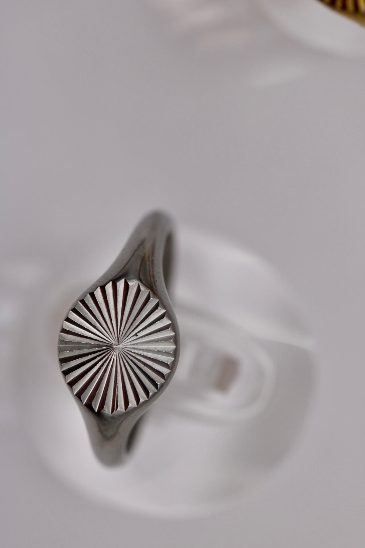 Sundial Ring in Silver + Gold