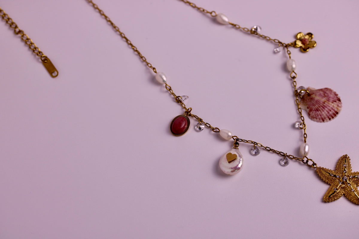 Sweetheart Seashell Charm Necklace
