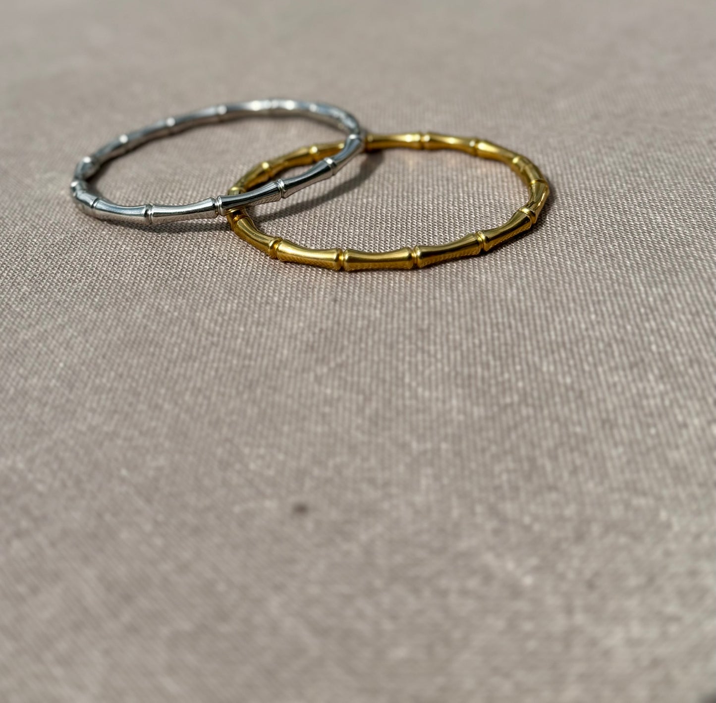 Island Time Bangle in Silver + Gold