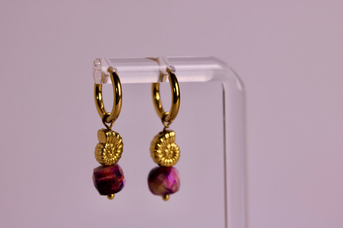 Sunset Tiger’s Eye Hoops