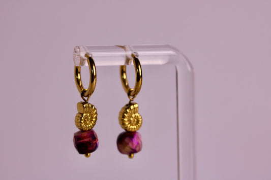 Sunset Tiger’s Eye Hoops