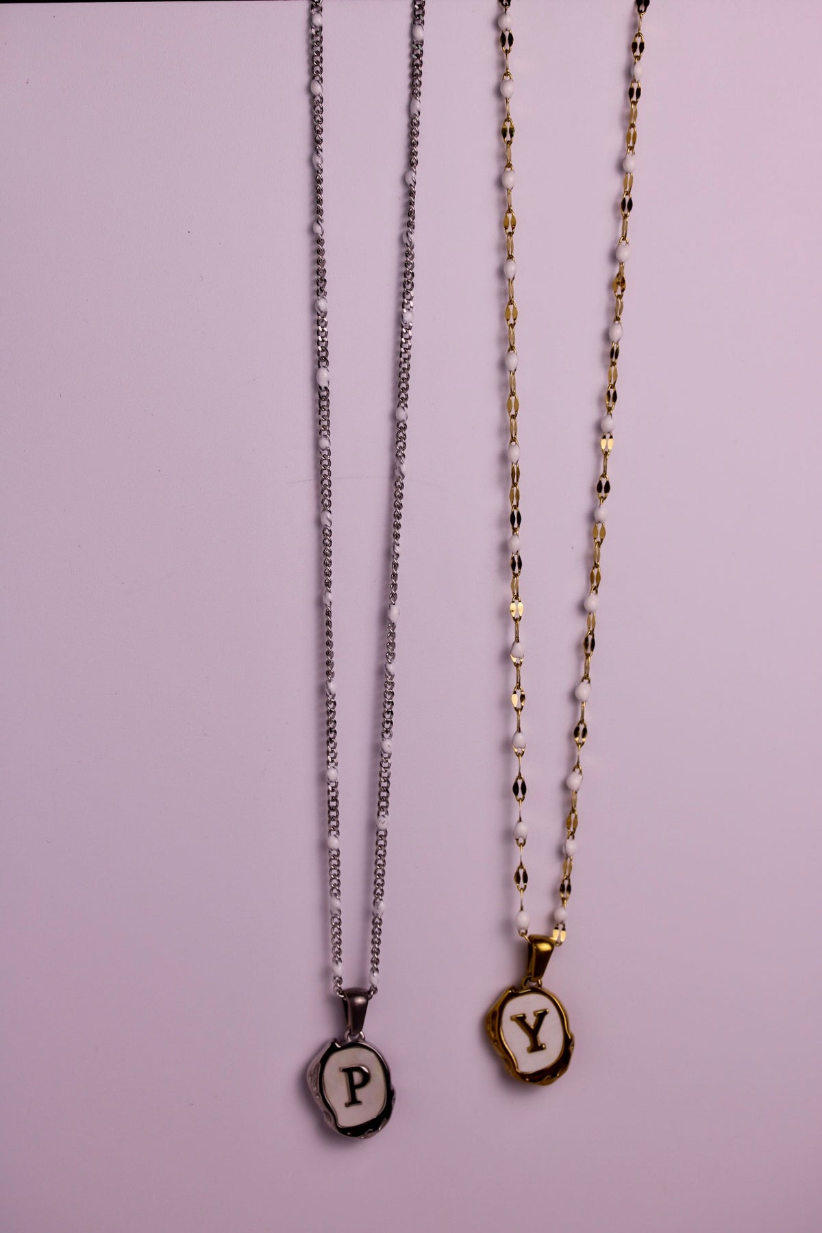 The Seaside Initial Necklace - Cloud Chain Edition