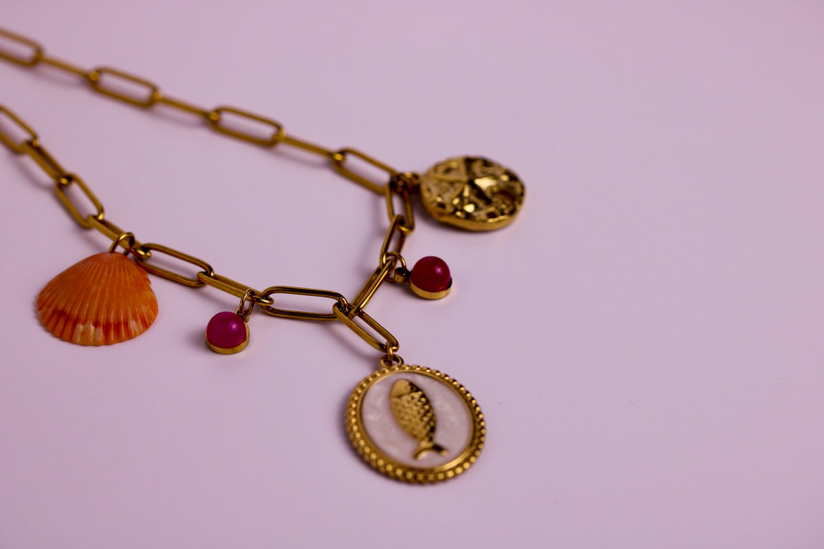 Venice Seashell Charm Necklace