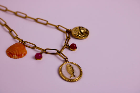 Venice Seashell Charm Necklace