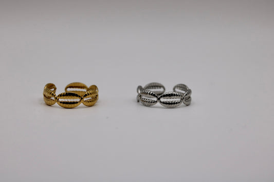 Forever Cowrie in Silver + Gold