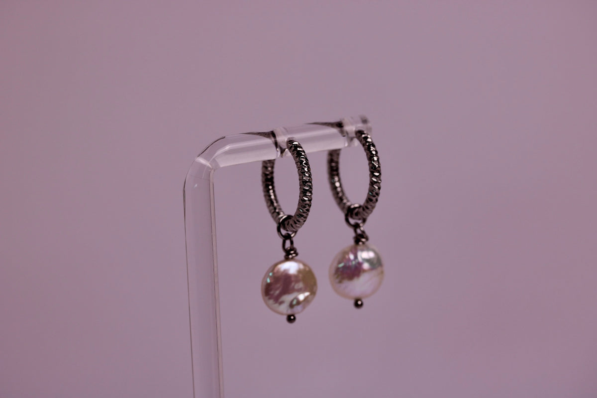Carrie's Pearl Hoops