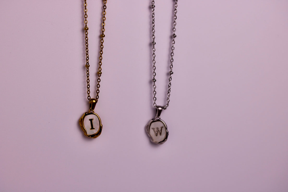 The Seaside Initial Necklace - Dot Edition