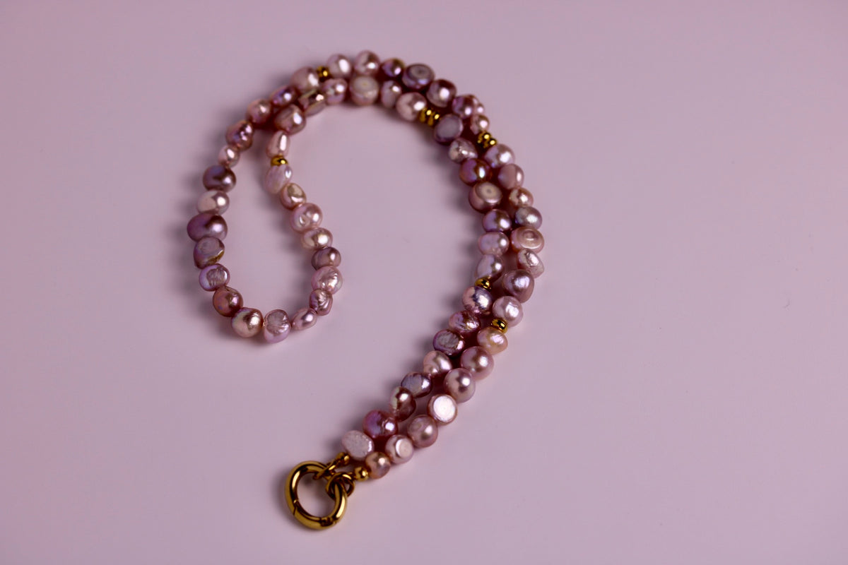 Sun + Sea Pearl Duo Necklace
