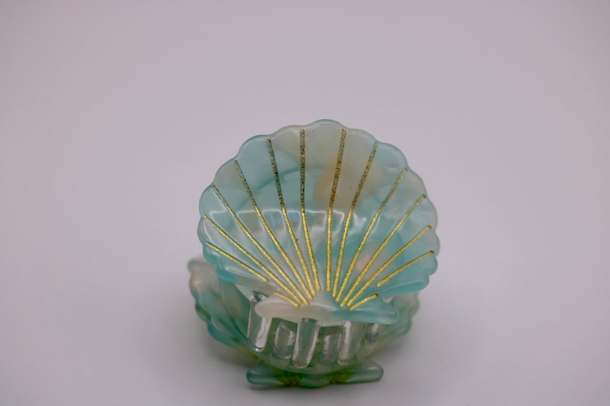 Sea Glass Scallop Hair Clip