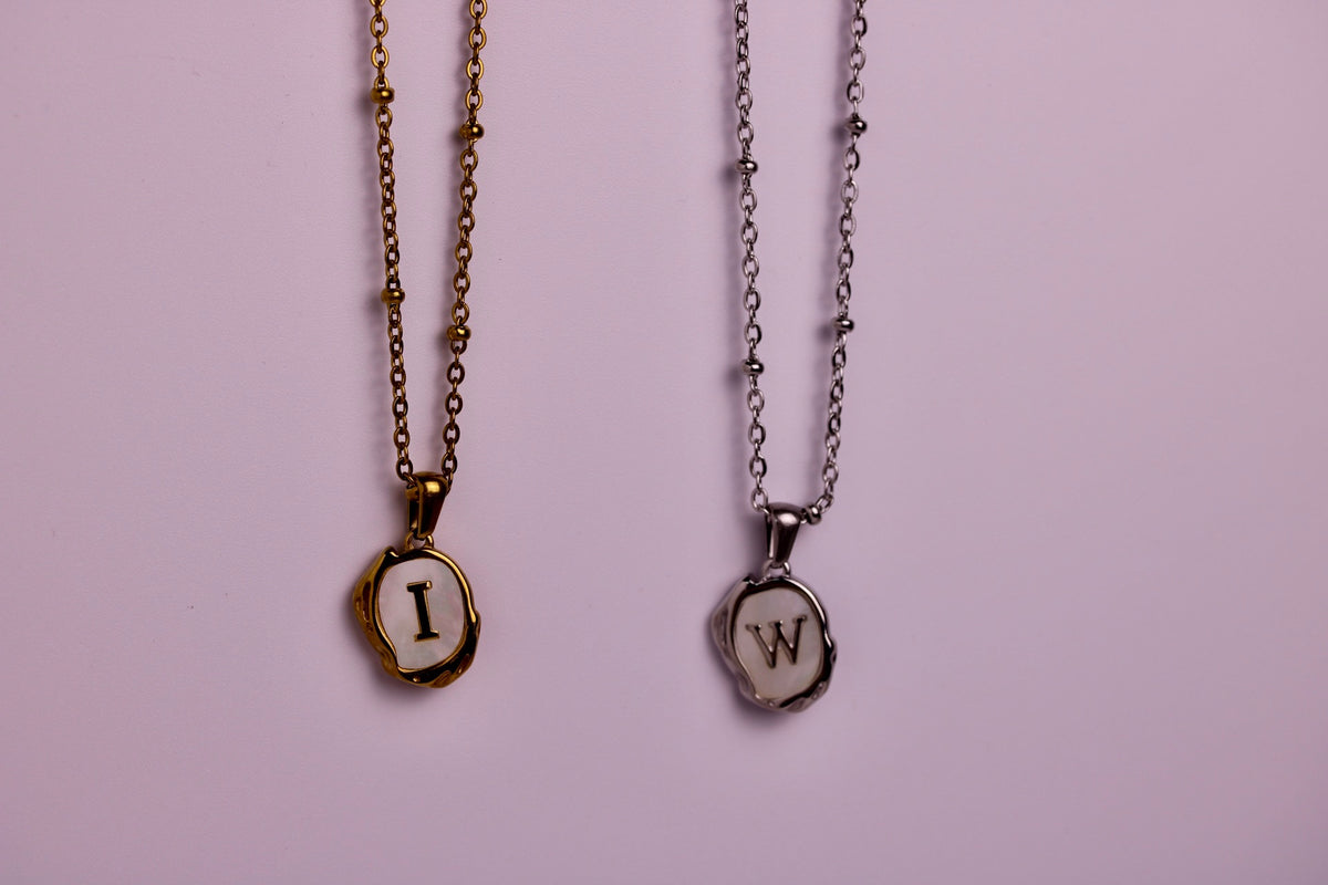 The Seaside Initial Necklace - Dot Edition
