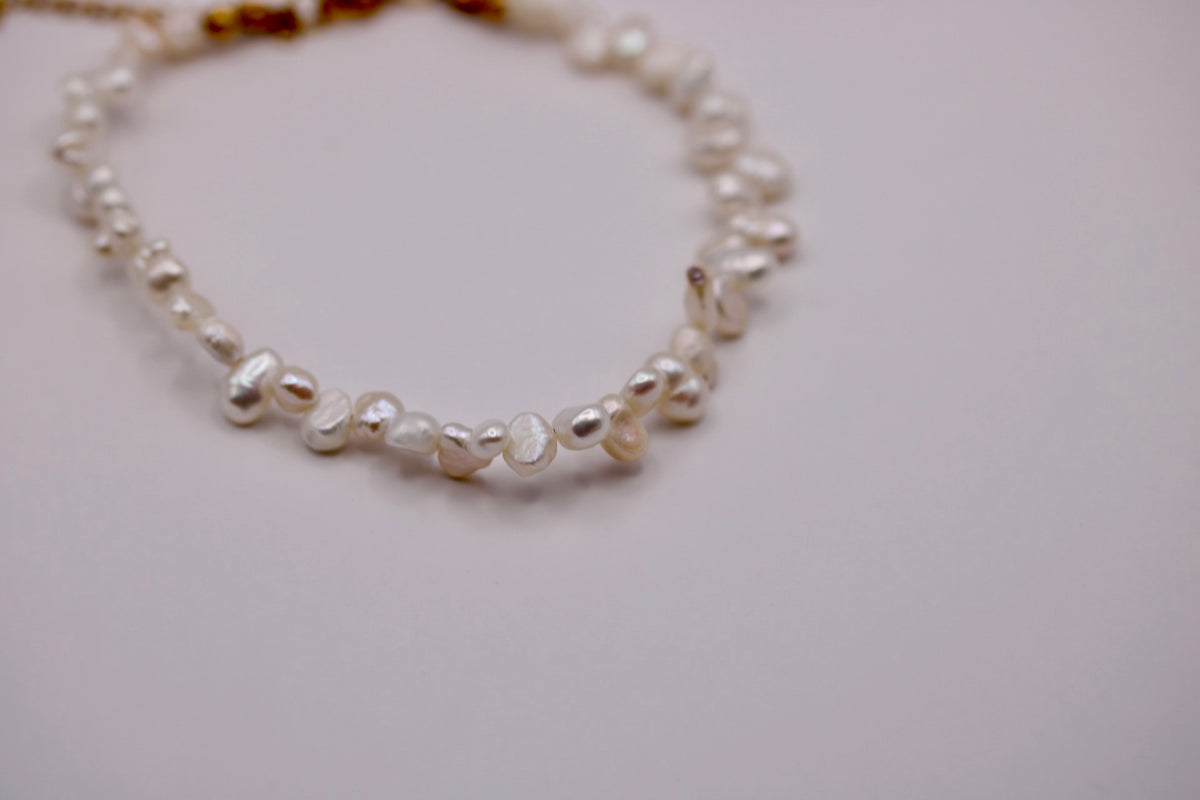 Asymmetrical Pearl Anklets