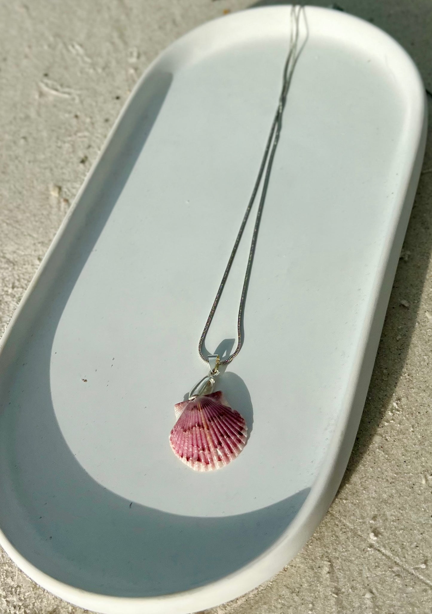 Dainty Silver Shell Necklace