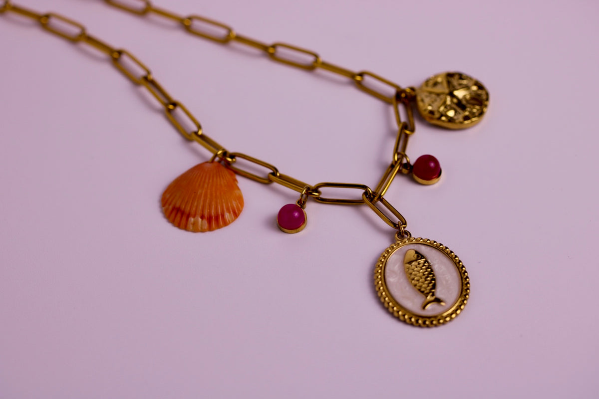 Venice Seashell Charm Necklace