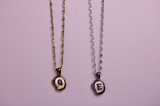 The Seaside Initial Necklace - Current Chain Edition