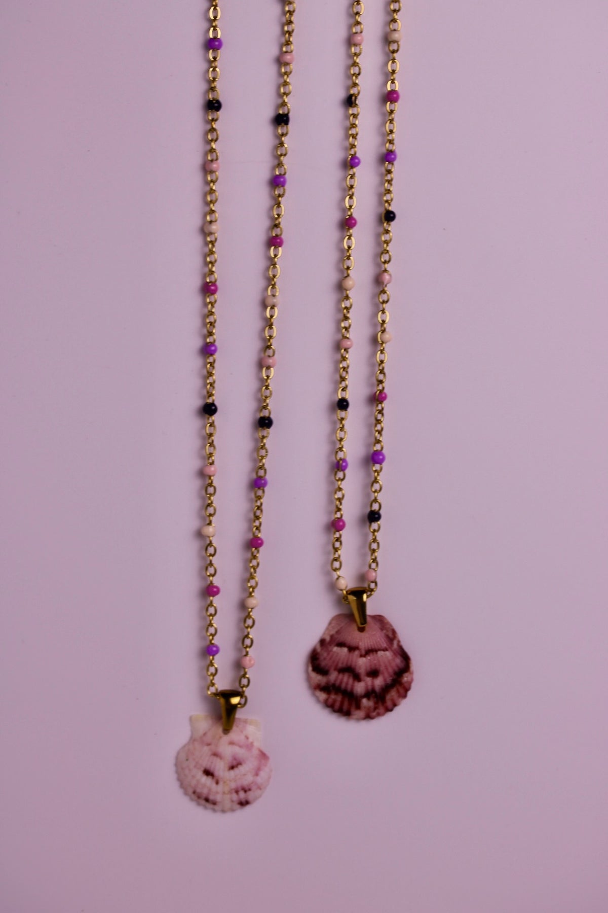 Pastel Waves Scallop Necklace