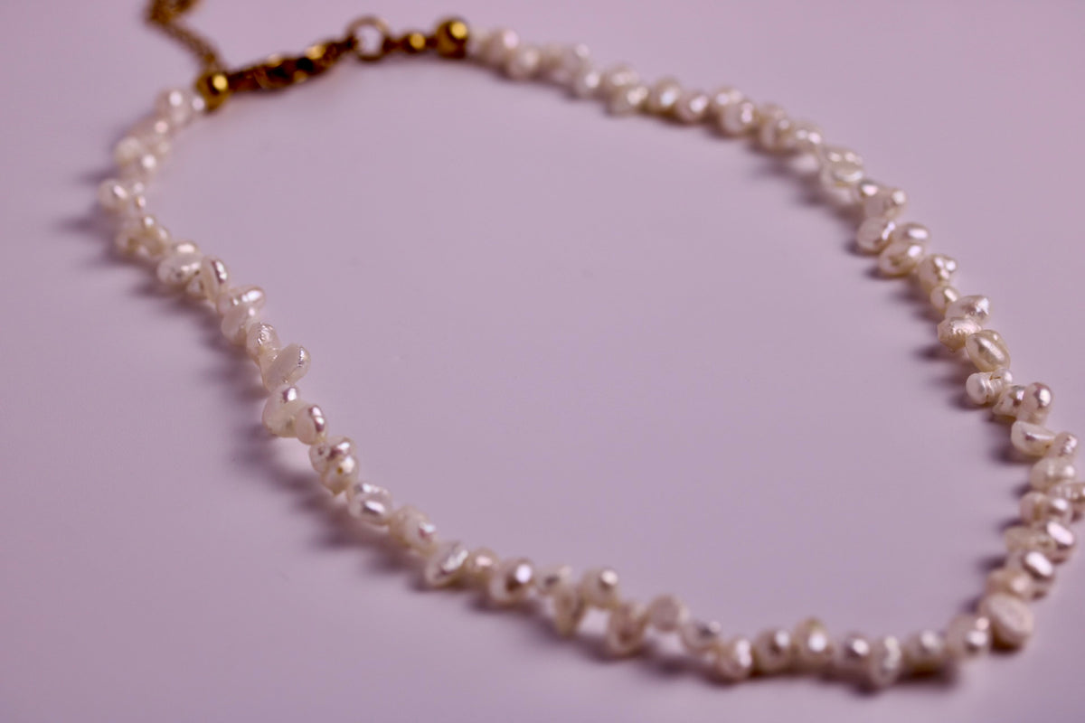 Asymmetrical Pearl Necklace
