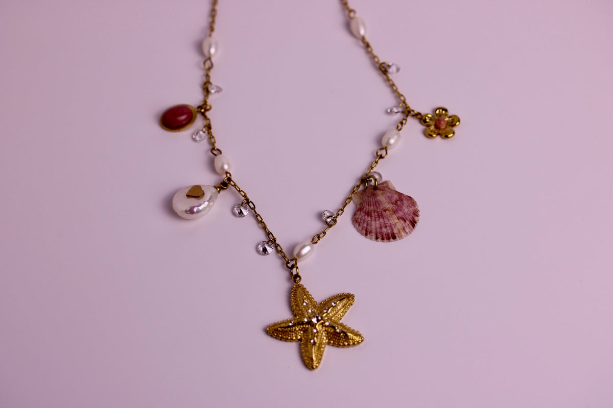 Sweetheart Seashell Charm Necklace