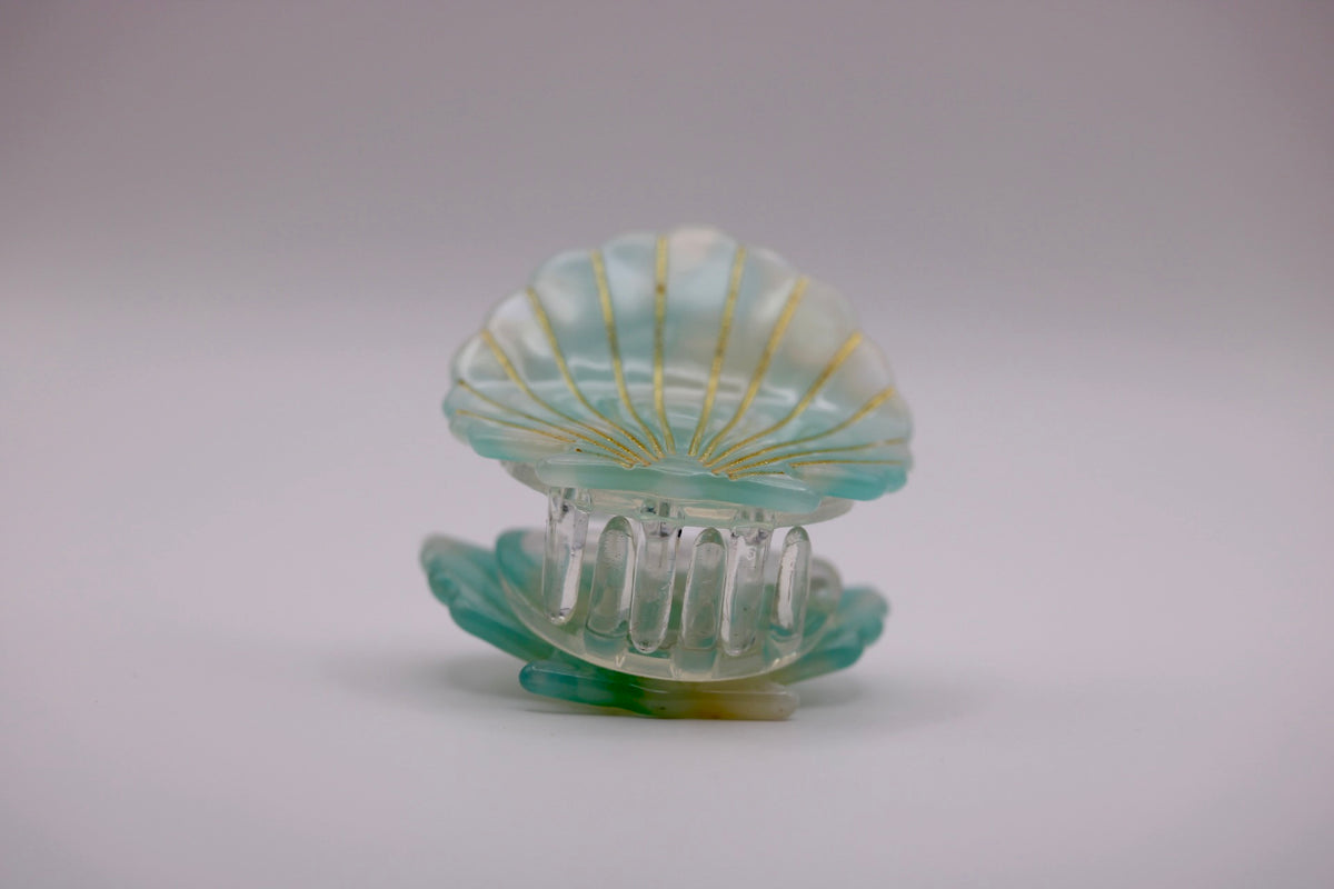 Sea Glass Scallop Hair Clip