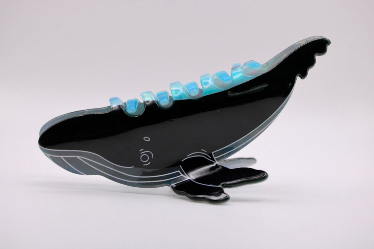 Night Swim Whale Hair Clip