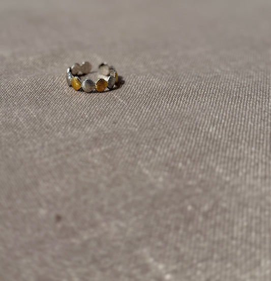 Two Toned Forever Scallop Ring