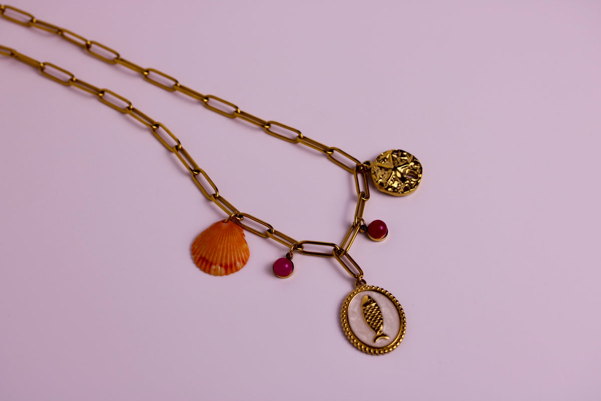 Venice Seashell Charm Necklace