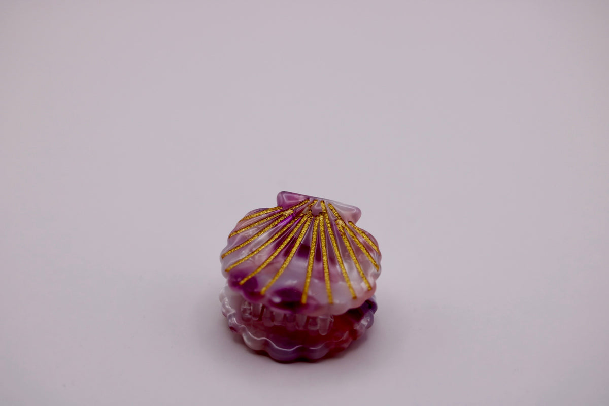 Mini Scallop Hair Clips in Various Colors