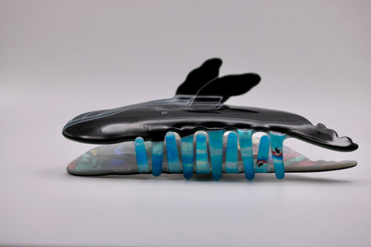 Night Swim Whale Hair Clip