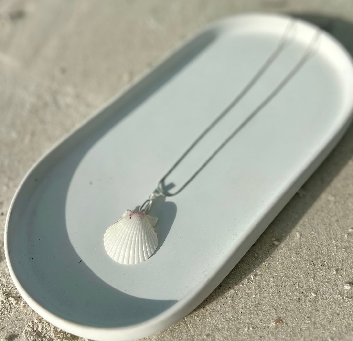 Dainty Silver Shell Necklace