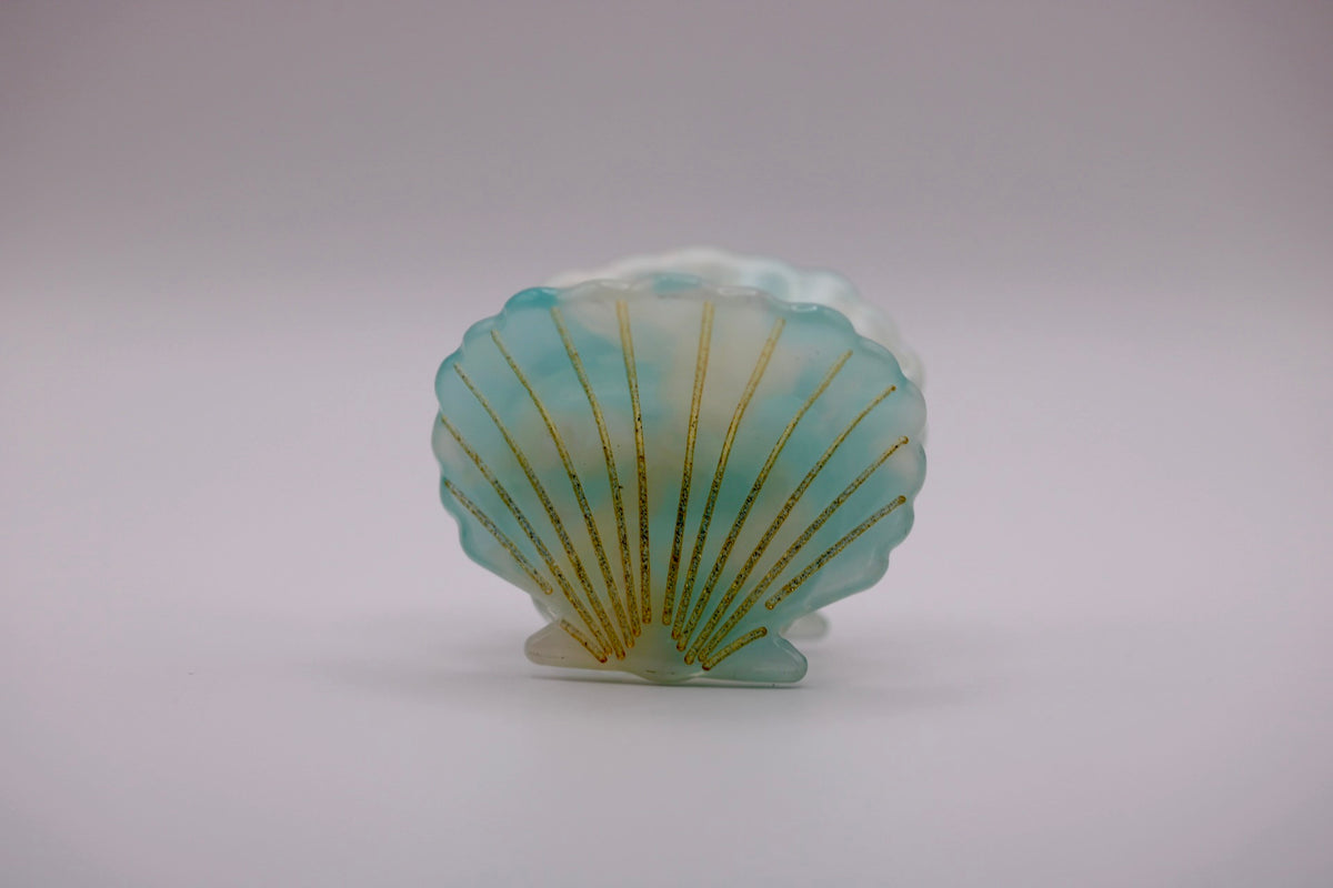 Sea Glass Scallop Hair Clip