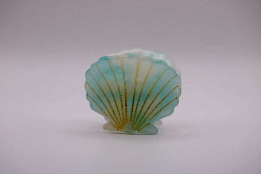 Sea Glass Scallop Hair Clip