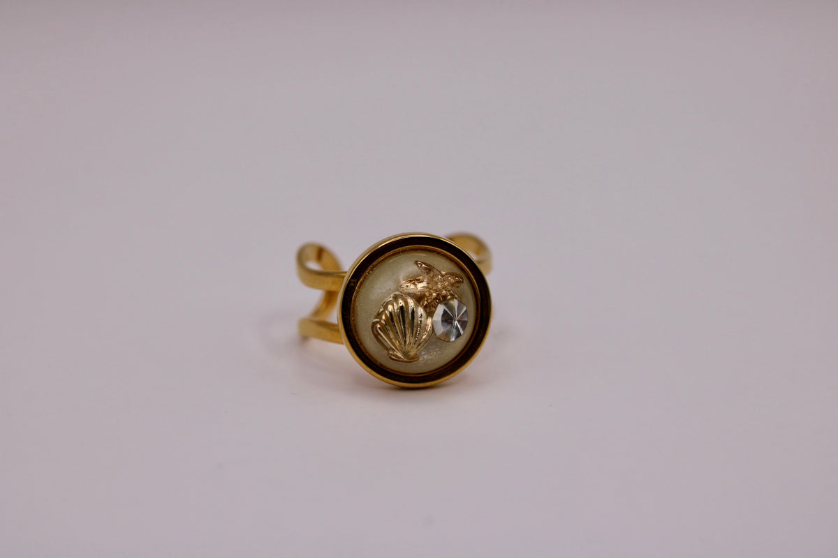 Beach Snowglobe Ring
