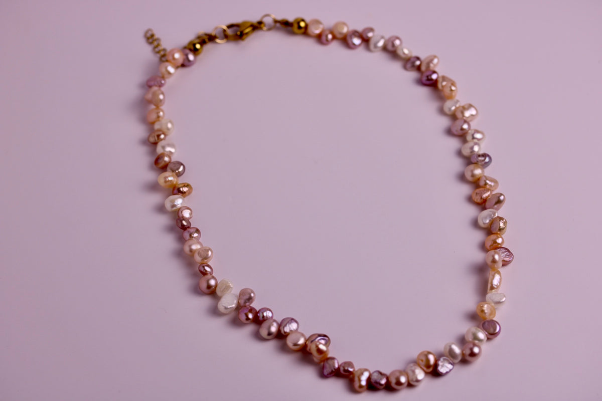 Asymmetrical Pearl Necklace